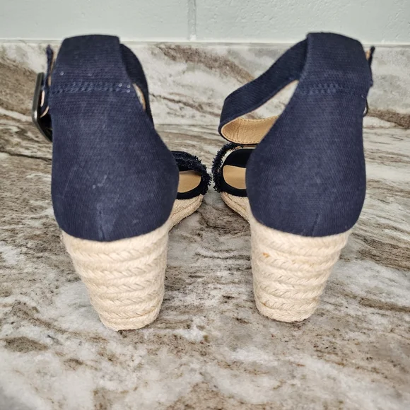Lucky Brand Menika 2 Navy Espadrilles Shoes Wedge Heels Women's Size 6.5… - Picture 7 of 10